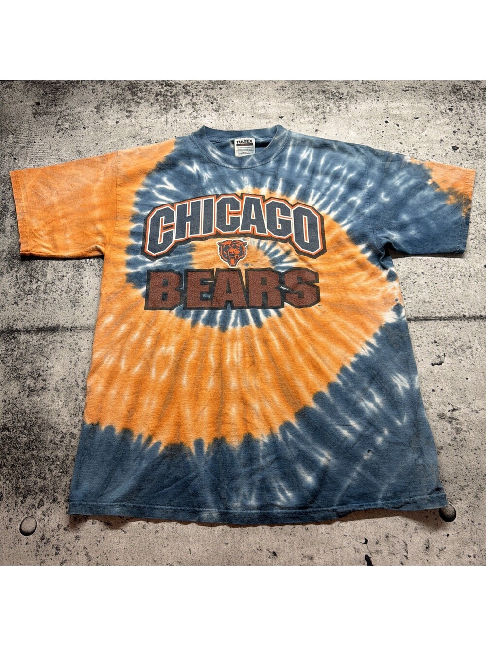 Vtg CHICAGO BEARS NFL Tie Dye Short Sleeve T-Shirt Large Football